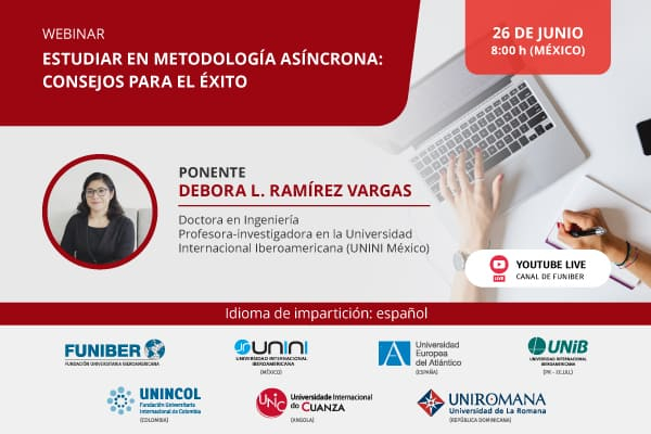 UNIB organiza el webinar «Estudiar en metodología asíncrona: consejos para el éxito»